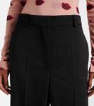 Шерстяные брюки широкого кроя Stella Mccartney, черный - фото 4