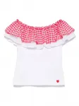 Топ с оборками Monnalisa, белый - фото