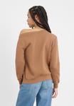 Толстовка Even&Odd BASIC OFF SHOULDER SWEATSHIRT, Light Brown - фото 3