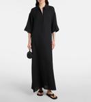 Шелковое платье-рубашка Eveline The Row, черный - фото 2