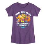 Футболка с рисунком Bubble Guppies для девочек 7–16 лет «Время обеда» Licensed Character, фиолетовый - фото