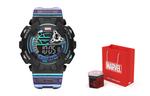 MARVEL Часы Energy Collection Electronic Movement Rubber Strap Watch Men's Watch Black Dial M-5017BLL - фото 3