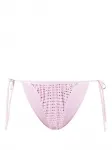 Плавки бикини со стразами Self-Portrait, розовый - фото