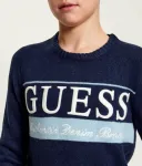 Свитер regular fit Guess, темно-синий - фото 4