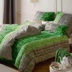 Постельное белье зелено-серое 1x 155x200 см + 1x 40x80 см Erwin Müller - фото 5