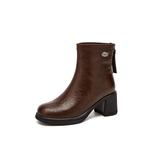 Женские ботинки на каблуке 6,5 см DAPHNE, коричневый - фото 6