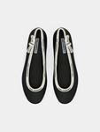 Karl Lagerfeld Балетки в черном цвете - фото 3