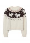Джемпер B.ANGEL Jumper, White/Brown/White - фото 5