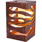 Солнечный светильник näve LED Hilda LED-модуль 1 шт. теплый белый, квадратный, золотисто-коричневый мраморный дизайн, эффект пламени, датчик сумерек Näve, коричневый - фото 4