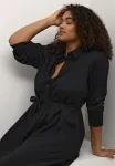Платье-Рубашка kcemina oline Kaffe Curve, Black Deep - фото 4