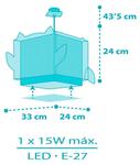 Детский потолочный светильник Dalber Kleine Eule, бирюзовый - фото 5