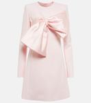 Мини-платье из крепа с бантом Giambattista Valli, Quartz Rose - фото
