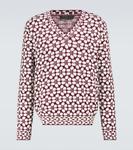 Свитер из шерсти и кашемира Prada, Bordeaux+Bianco - фото