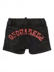 Джинсовые шорты с принтом Dsquared2 Kids, черный - фото 2