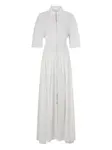 Макси-платье на молнии Rabanne, белый - фото