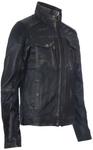 Куртка Infinity Leather Biker-Motorradjacke aus Leder im Distressed-Look, черный - фото 2