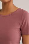 Футболка WE Fashion Basic T-shirt, Old Rose/Mottled Light Pink - фото 4