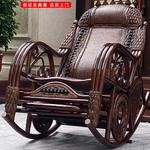 Кресло-качалка из натурального ротанга с массажной подножкой и ортопедической спинкой - фото 2