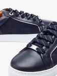Ales Lace-Up Trainers Moda in Pelle, Navy - фото 4