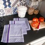 Чайные полотенца набор  Zollner, синий - фото 4