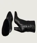 Кожаные ботильоны на блочном каблуке Tommy Hilfiger, черный - фото 4