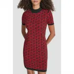 Платье DKNY Logo Jacquard Ballet, красный - фото