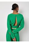 Блуза Apricot CROP BATWING OPEN BACK, Green - фото 3