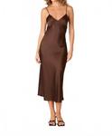 Коричневое платье миди Chrishelle NIA - фото
