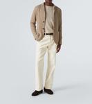 Вязаный кашемировый блейзер Lardini, бежевый - фото 2