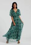 Платье South Beach METALLIC BUTTON MAXI, Green - фото