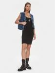 Летнее платье приталенного кроя Calvin Klein, черный - фото 2