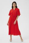 Платье-рубашка CRLORI Cream, красный - фото