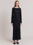 Блуза Ghost Isabella Cowl Neck Satin, черный - фото 3