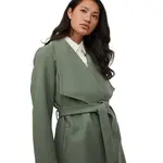 Пальто Vila Cooley Collar Belt, зеленый - фото 5