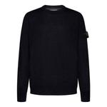 Свитер wool crewneck sweater 'black' Stone Island, черный - фото