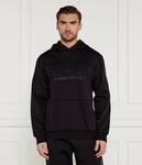 Толстовка мужская Ea7 однотонная с логотипом бренда, черный - фото