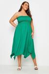 Платье миди со сборками Yours Curve, зеленый - фото 2