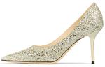 Туфли Jimmy Choo Love High Heels Women's Light Yellow White - фото