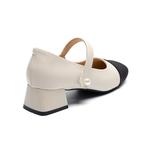 Туфли Мэри Джейн женские Zhr, бежевый/черный - фото 5