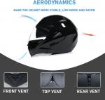 Шлем мотоциклетный BYGMW Bluetooth, черный - фото 2