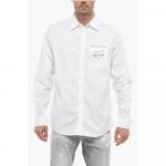 Рубашка с приспущенными плечами и контрастным логотипом Dsquared2, White - фото