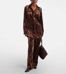 бархатная рубашка Xu Zhi, Brown - фото 2