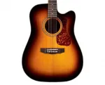 Гитара Guild D-140CE Dreadnought Cutaway A/E - Antique Burst - фото