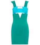 Мини-платье с вырезом Nensi Dojaka, Green Blue - фото