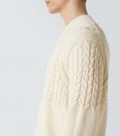 Хлопковый свитер с косами Dunhill, белый - фото 6