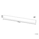 Декоративные подушка Beliani, 14x172x14 см, белый - фото 4