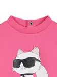 Платье с принтом KARL LAGERFELD KIDS, розовый - фото 2