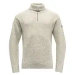 Свитер DEVOLD OF NORWAY Nansen Wool Zip Neck, бежевый - фото
