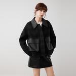 ELLE Куртка Women's Black Lapel Moderate Others - фото 6