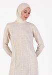 Платье-джемпер MODEST Modanisa, бежевый - фото 4